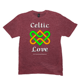 Celtic Love Heart Knot heather red T-Shirt sizes M-L