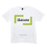 Slainte Celtic Knots white t-shirt size M-L