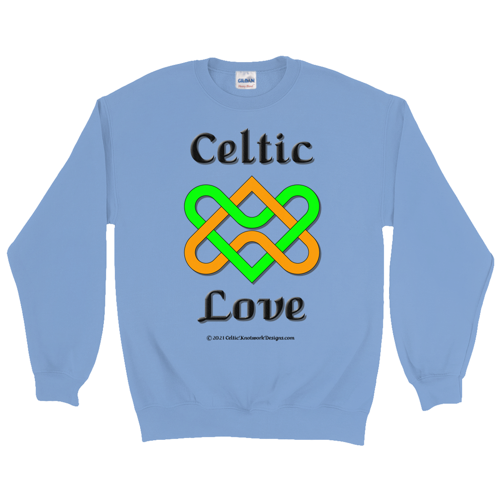 Celtic Love Heart Knot Carolina blue sweatshirt