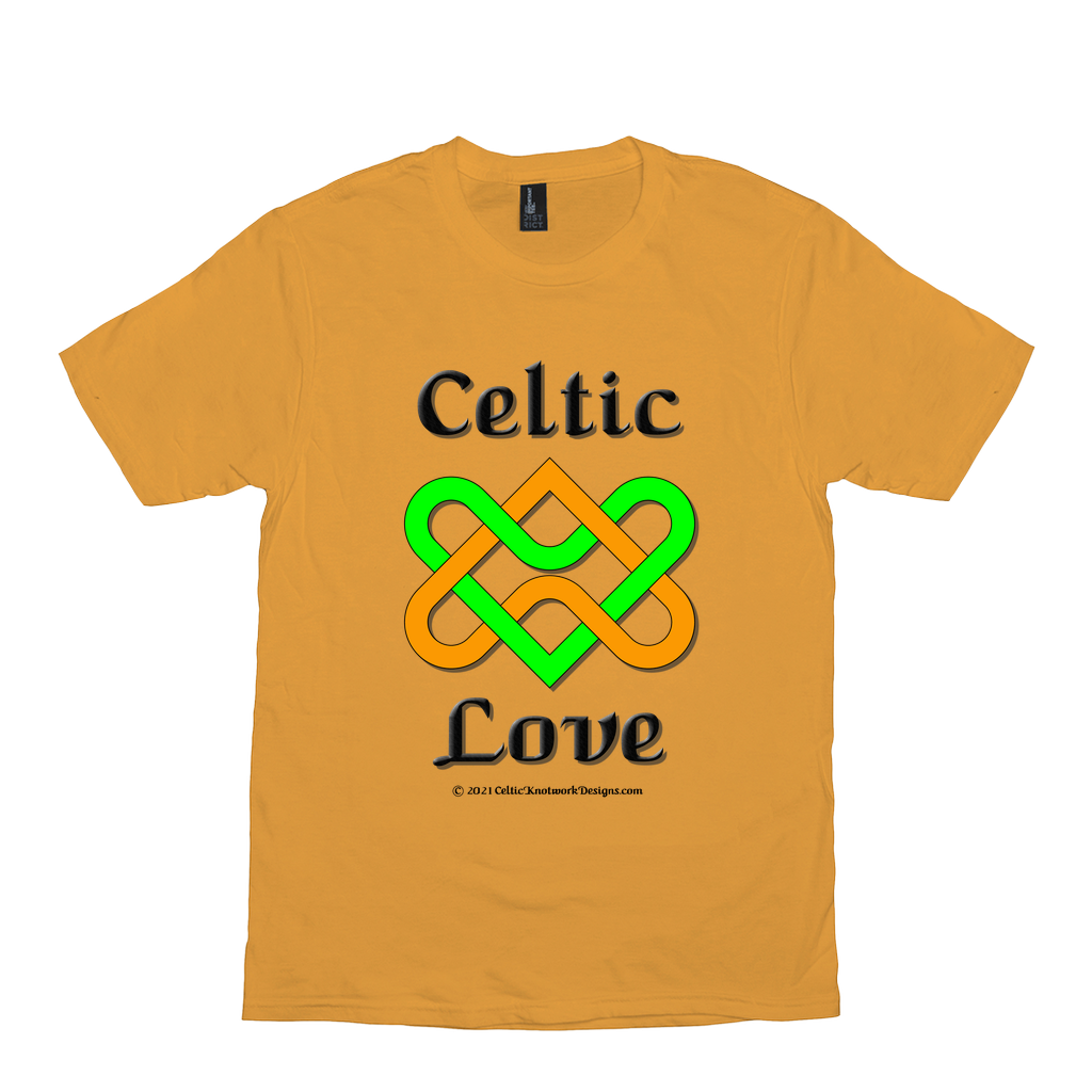 Celtic Love Heart Knot gold T-Shirt sizes 