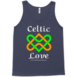 Celtic Love Heart Knot navy tank top sizes XS-L