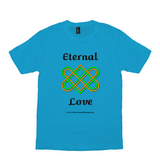 Eternal Love Celtic Heart Knot light turquoise T-shirt sizes XS-S