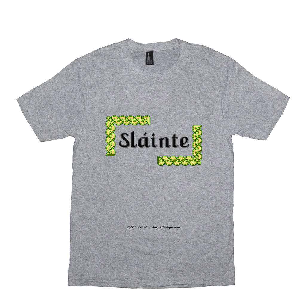 Slainte Celtic Knots light heather grey t-shirt size XS-S