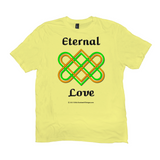 Eternal Love Celtic Heart Knot lemon yellow t-shirt
