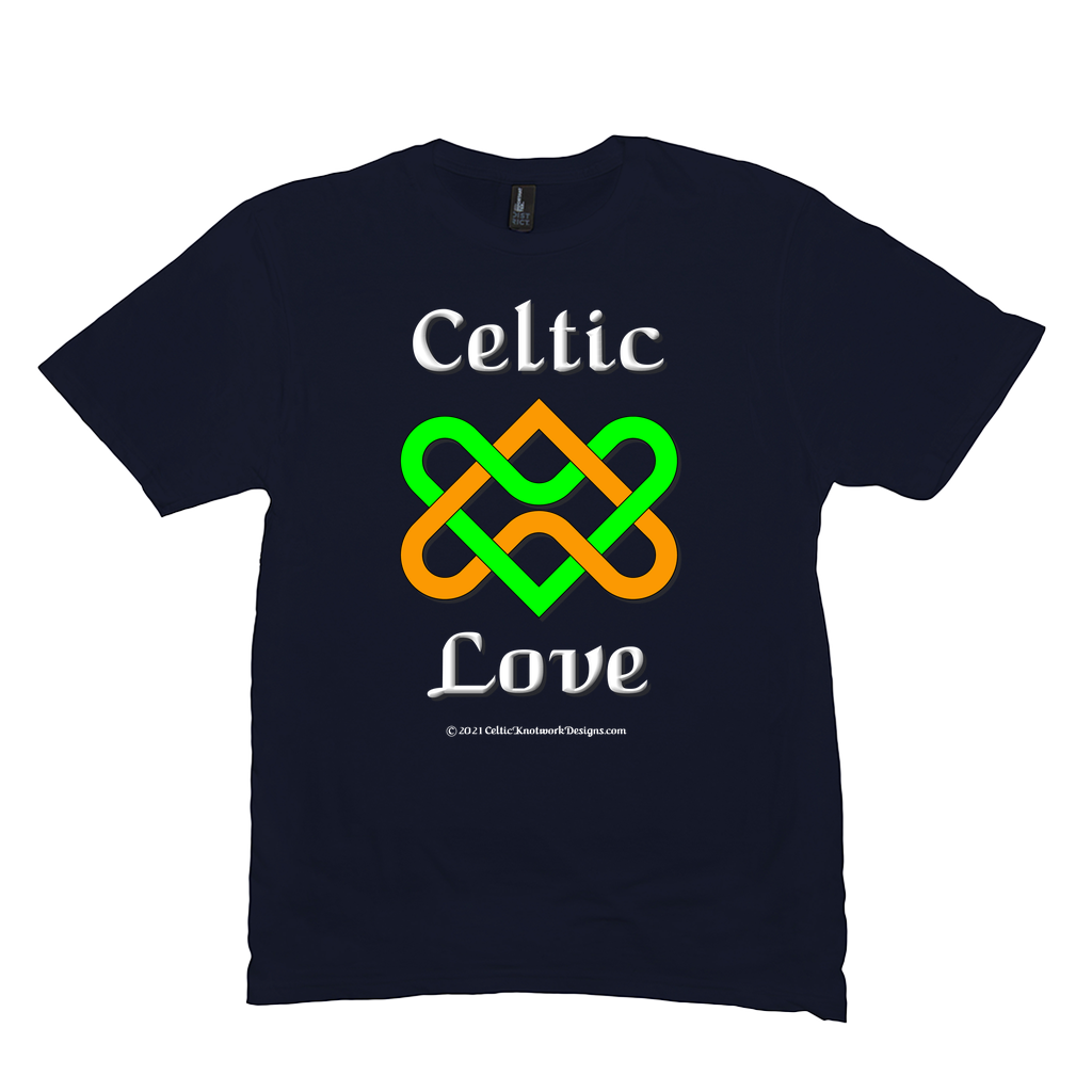 Celtic Love Heart Knot navy T-Shirt sizes M-L