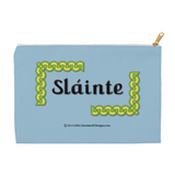 Slainte Celtic Knots 8.5 x 6 flat accessory pouch with white zipper back