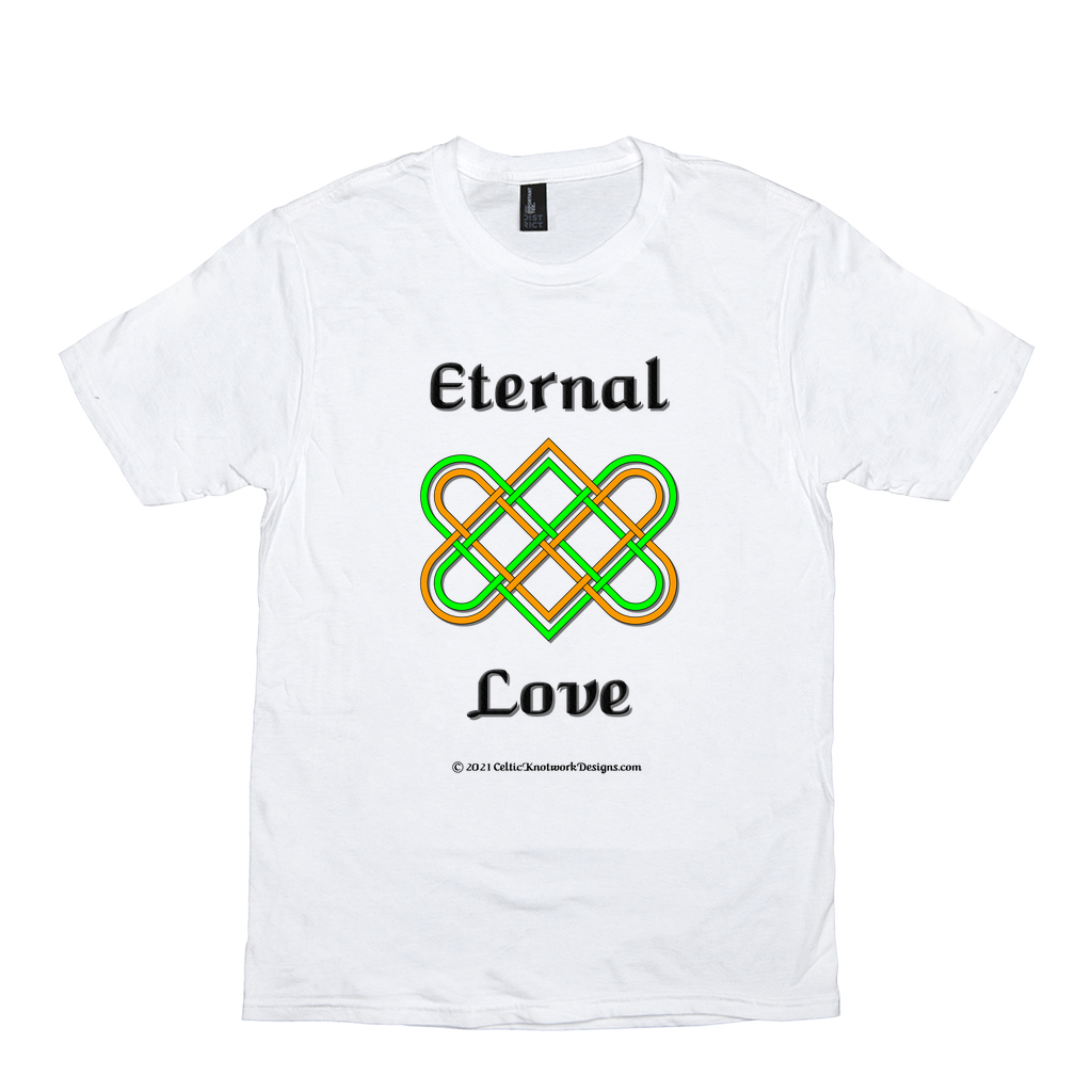 Eternal Love Celtic Heart Knot white T-shirt sizes XS-S
