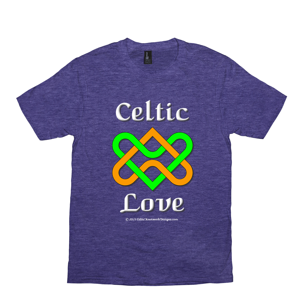 Celtic Love Heart Knot heather purple T-Shirt sizes XS-S