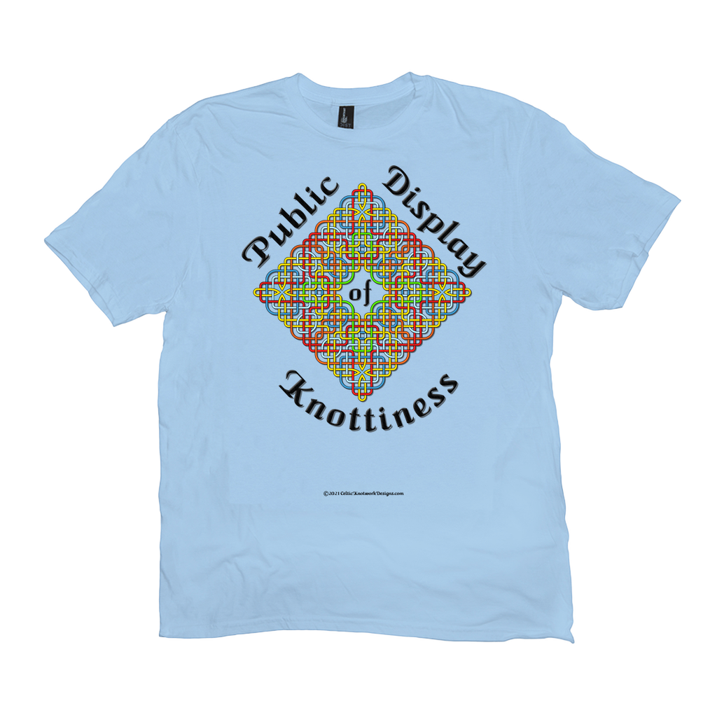 Public Display of Knottiness Celtic Knotwork Frame ice blue T-shirt sizes XL - 4XL