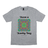Have a Knotty Day Celtic Knotwork Panel light heather grey t-shirt sizes XS-S