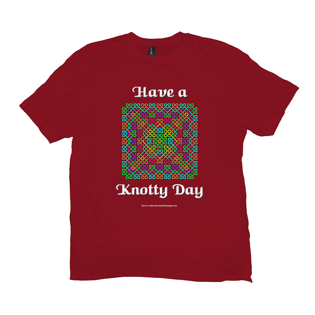 Have a Knotty Day Celtic Knotwork Panel red t-shirts sizes XL-4XL