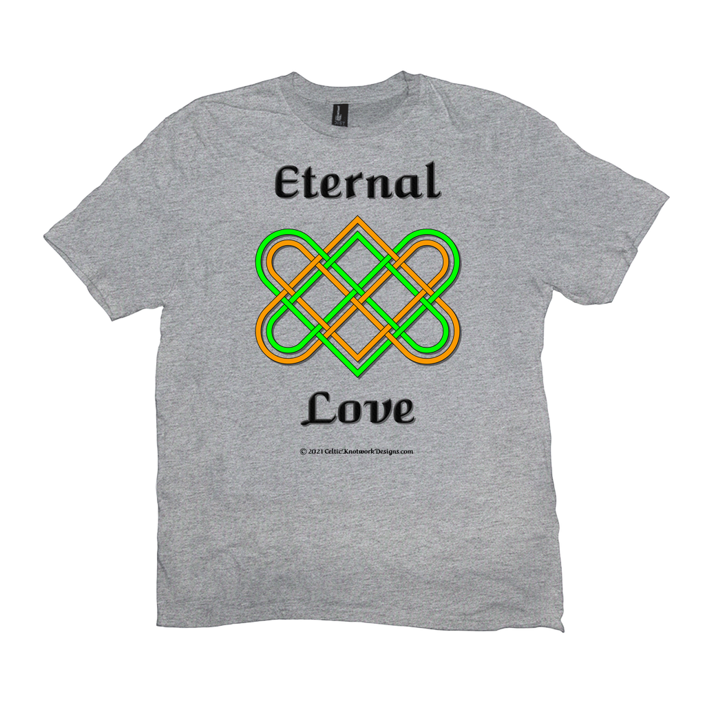 Eternal Love Celtic Heart Knot light heather grey t-shirt