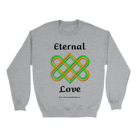 Eternal Love Celtic Heart Knot sport grey sweatshirt