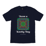 Have a Knotty Day Celtic Knotwork Panel navy t-shirt sizes XS-S
