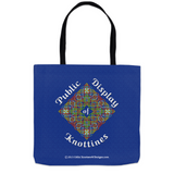 Public Display of Knottiness Celtic Knotwork Frame 18 x 18 tote bags back