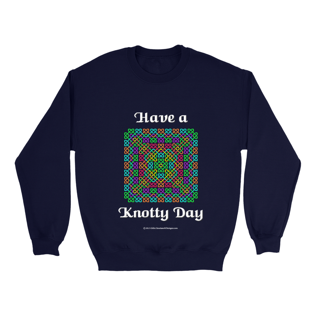 Have a Knotty Day Celtic Knotwork navy sweatshirt