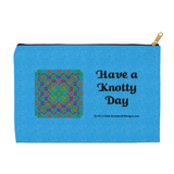 Have a Knotty Day Celtic Knotwork Panel 8.5 x 6 flat accessory pouch with black zipper front