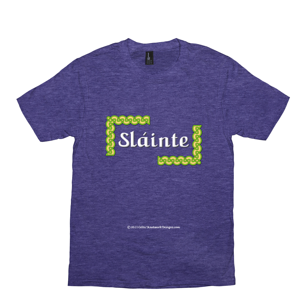 Slainte Celtic Knots heather purple t-shirt size XS-S