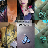 Triple Spiral Charm Necklace