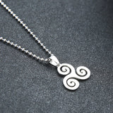 Triple Spiral Charm Necklace