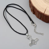 Trinity and Spirals Thor's Hammer Pendant Necklace