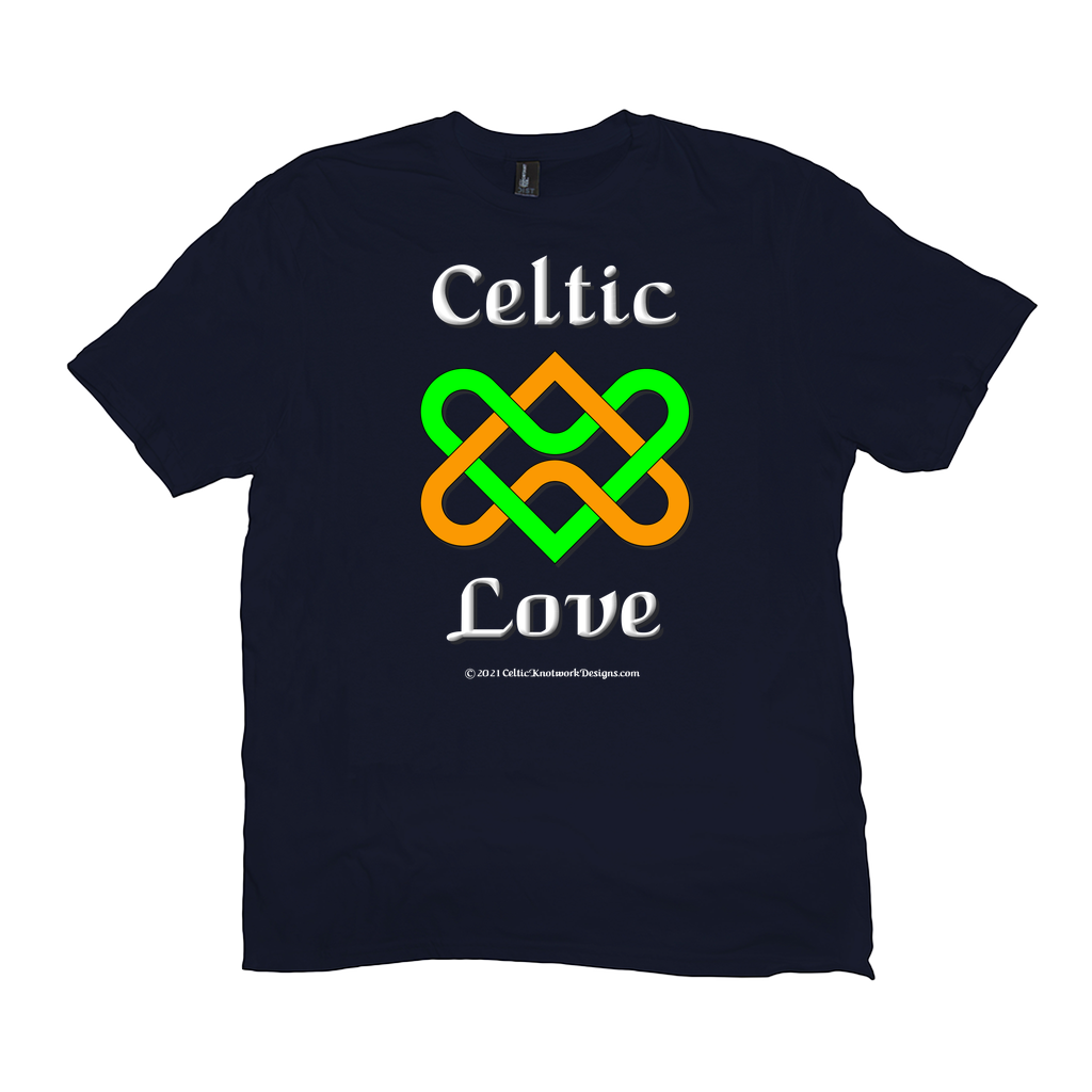 Celtic Love Heart Knot navy T-shirt