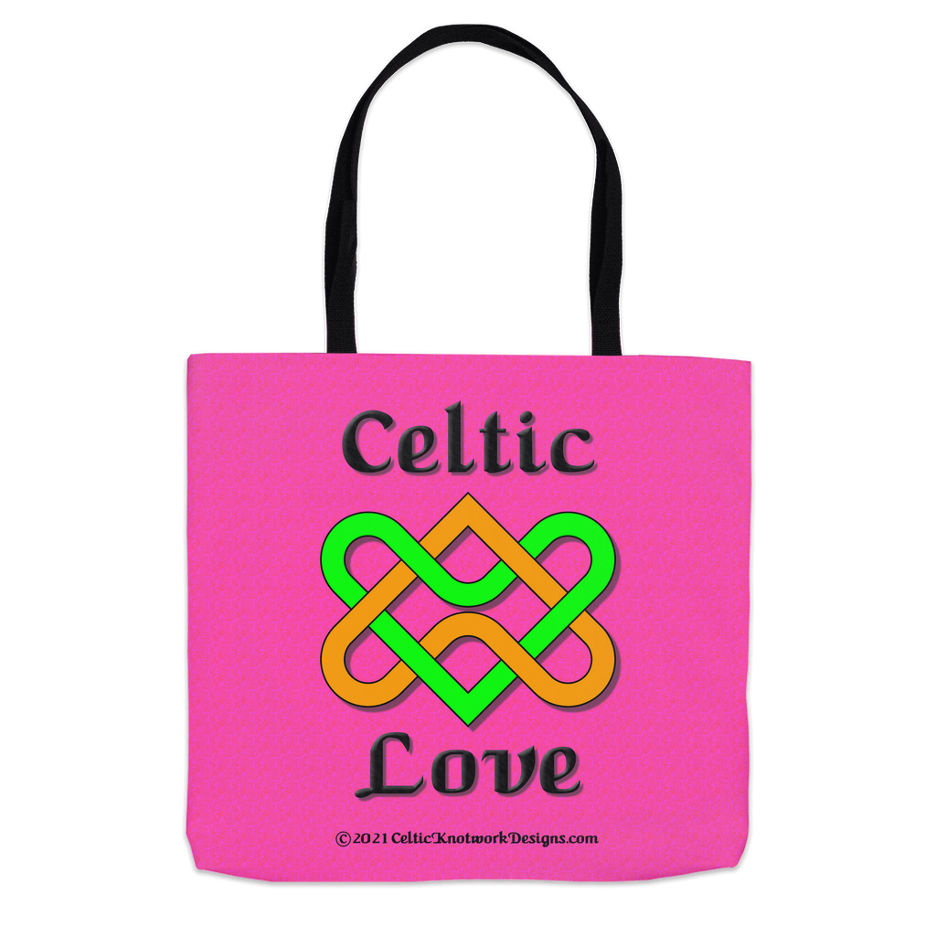 Celtic Love Heart Knot 16 x 16 tote bag back