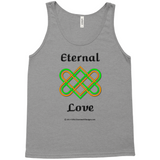 Eternal Love Celtic Heart Knot grey tri-blend tank top sizes XL-4XL