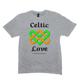 Celtic Love Heart Knot light heather grey T-Shirt sizes M-L