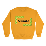 Slainte Celtic Knots gold sweatshirt