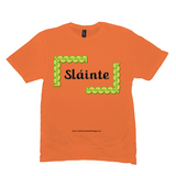 Slainte Celtic Knots orange t-shirt size M-L