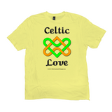 Celtic Love Heart Knot lemon yellow T-shirt