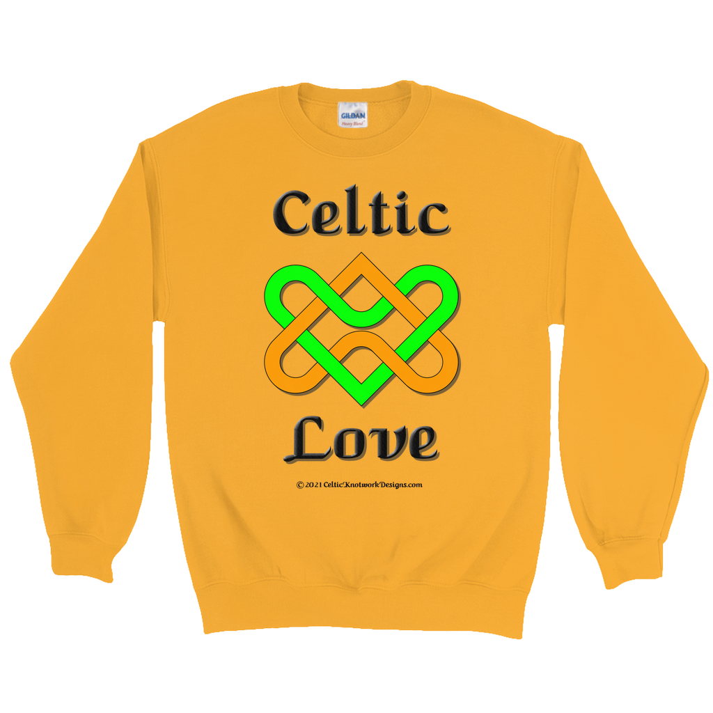 Celtic Love Heart Knot gold sweatshirt