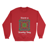 Have a Knotty Day Celtic Knotwork red sweatshirt