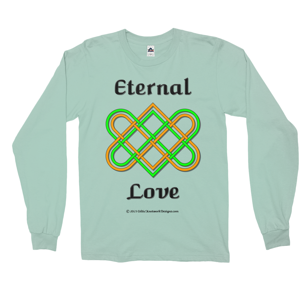 Eternal Love Celtic Heart Knot celadon long sleeve shirt