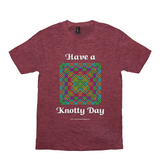 Have a Knotty Day Celtic Knotwork Panel heather red t-shirt sizes XS-S