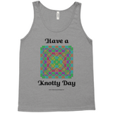 Have a Knotty Day Celtic Knotwork Panel grey tri-blend tank top sizes XL-2XL