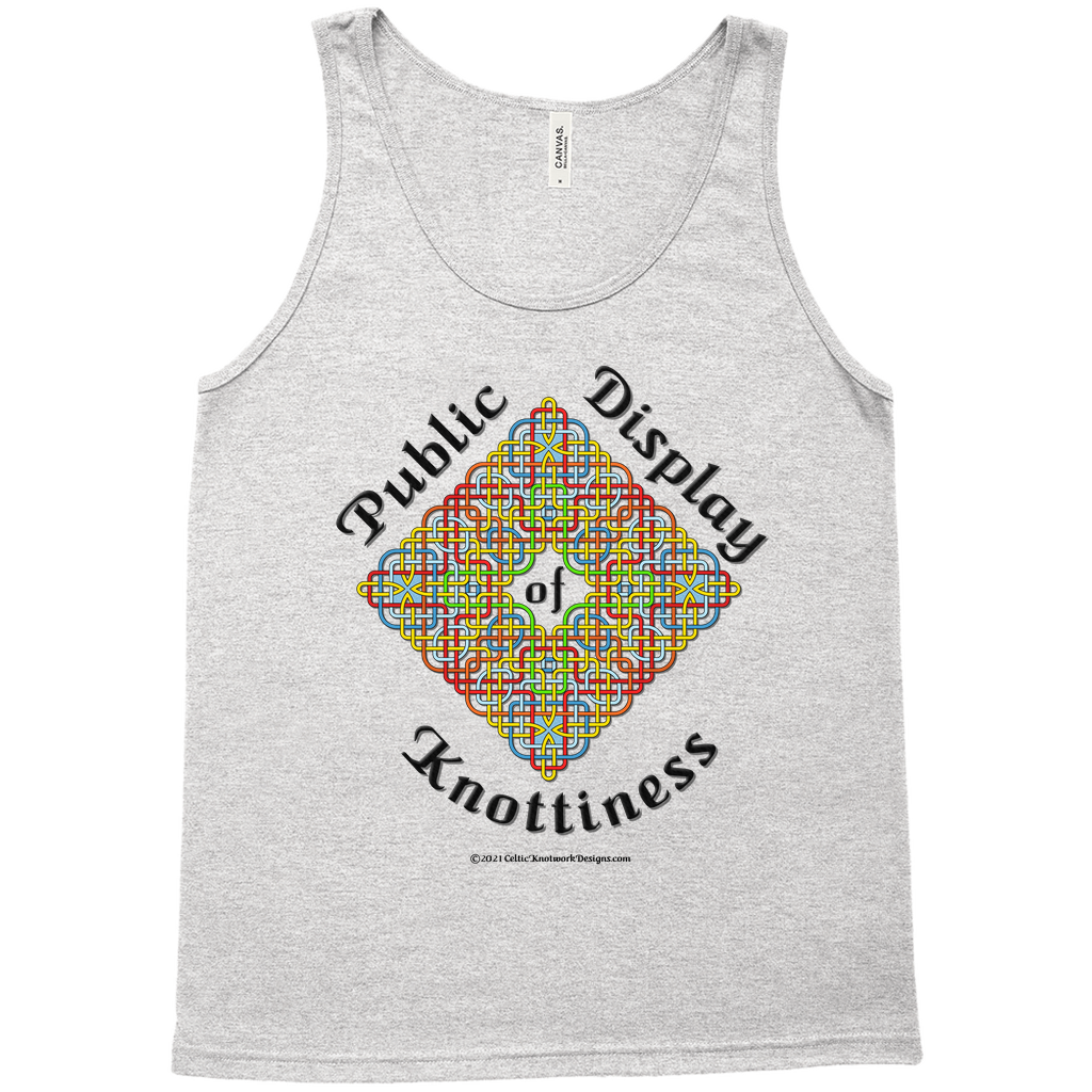 Public Display of Knottiness Celtic Knotwork Frame athletic heather tank top sizes XS - L