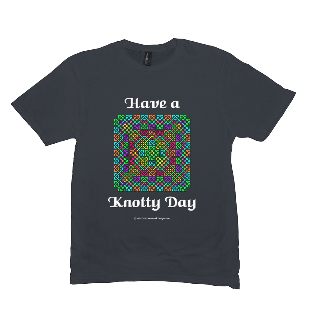 Have a Knotty Day Celtic Knotwork Panel charcoal t-shirt sizes M-L