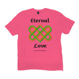 Eternal Love Celtic Heart Knot neon pink t-shirt