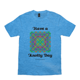 Have a Knotty Day Celtic Knotwork Panel heather bright turquoise t-shirt sizes XS-S