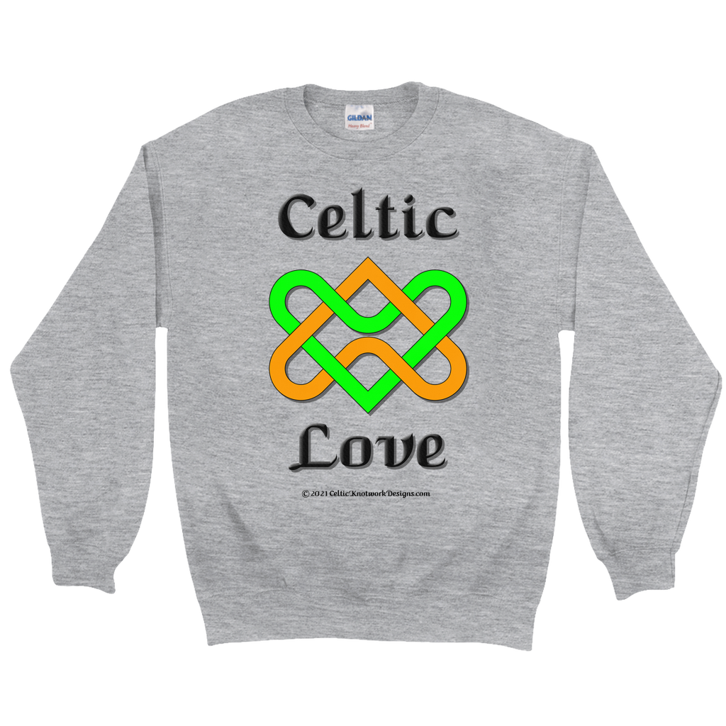 Celtic Love Heart Knot sport grey sweatshirt