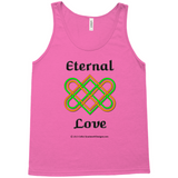 Eternal Love Celtic Heart Knot neon pink tank top sizes XS-L