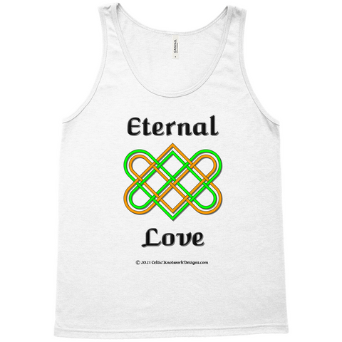 Eternal Love Celtic Heart Knot white tank top sizes XS-L