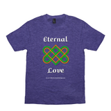 Eternal Love Celtic Heart Knot heather purple T-shirt sizes ?XS-S