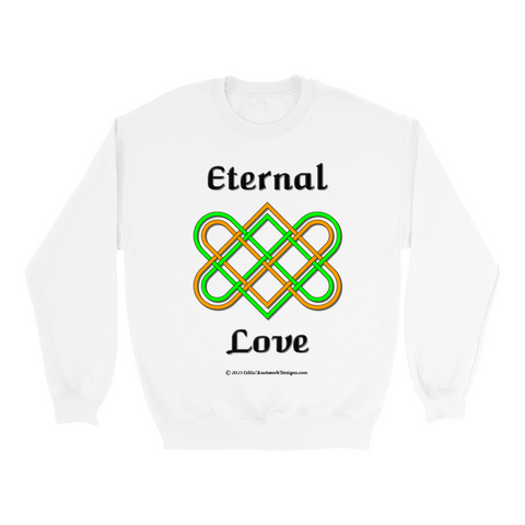 Eternal Love Celtic Heart Knot white sweatshirt