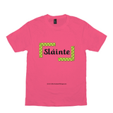 Slainte Celtic Knots neon pink t-shirt size XS-S