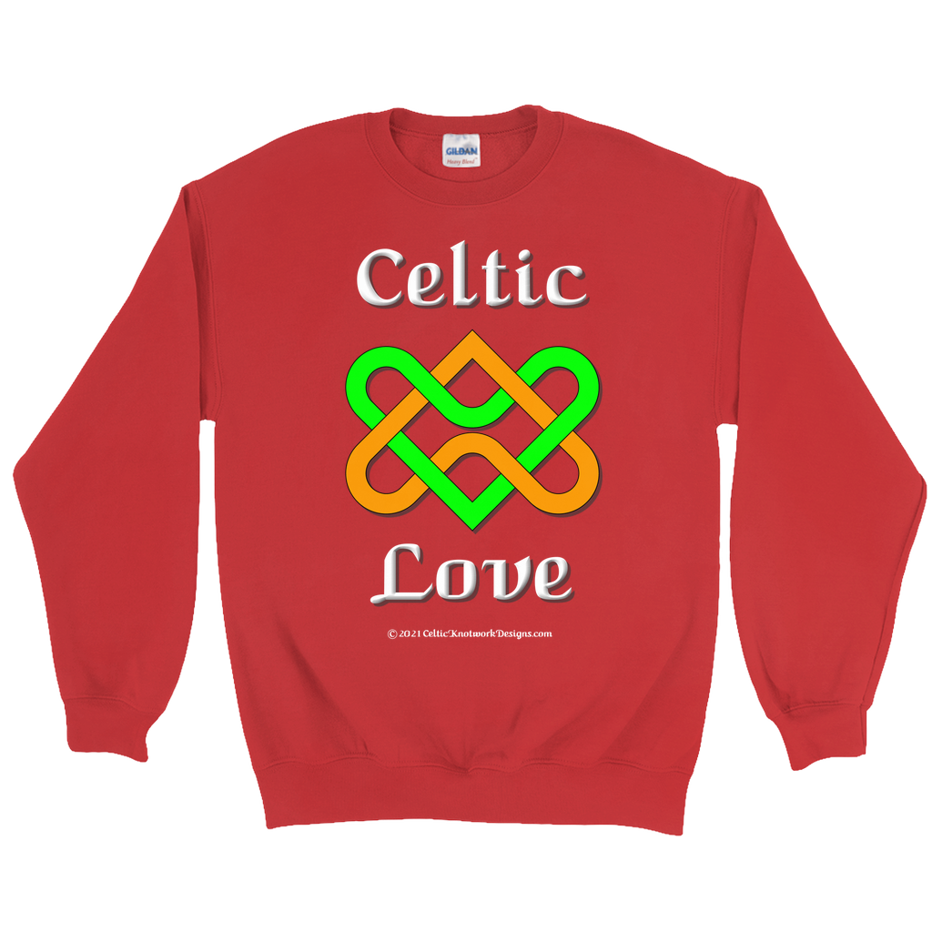 Celtic Love Heart Knot red sweatshirt