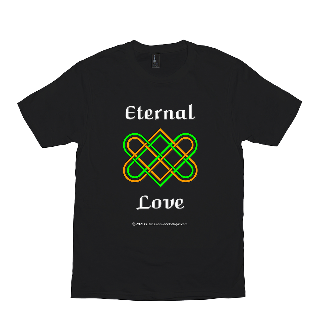 Eternal Love Celtic Heart Knot black T-shirt sizes XS-S