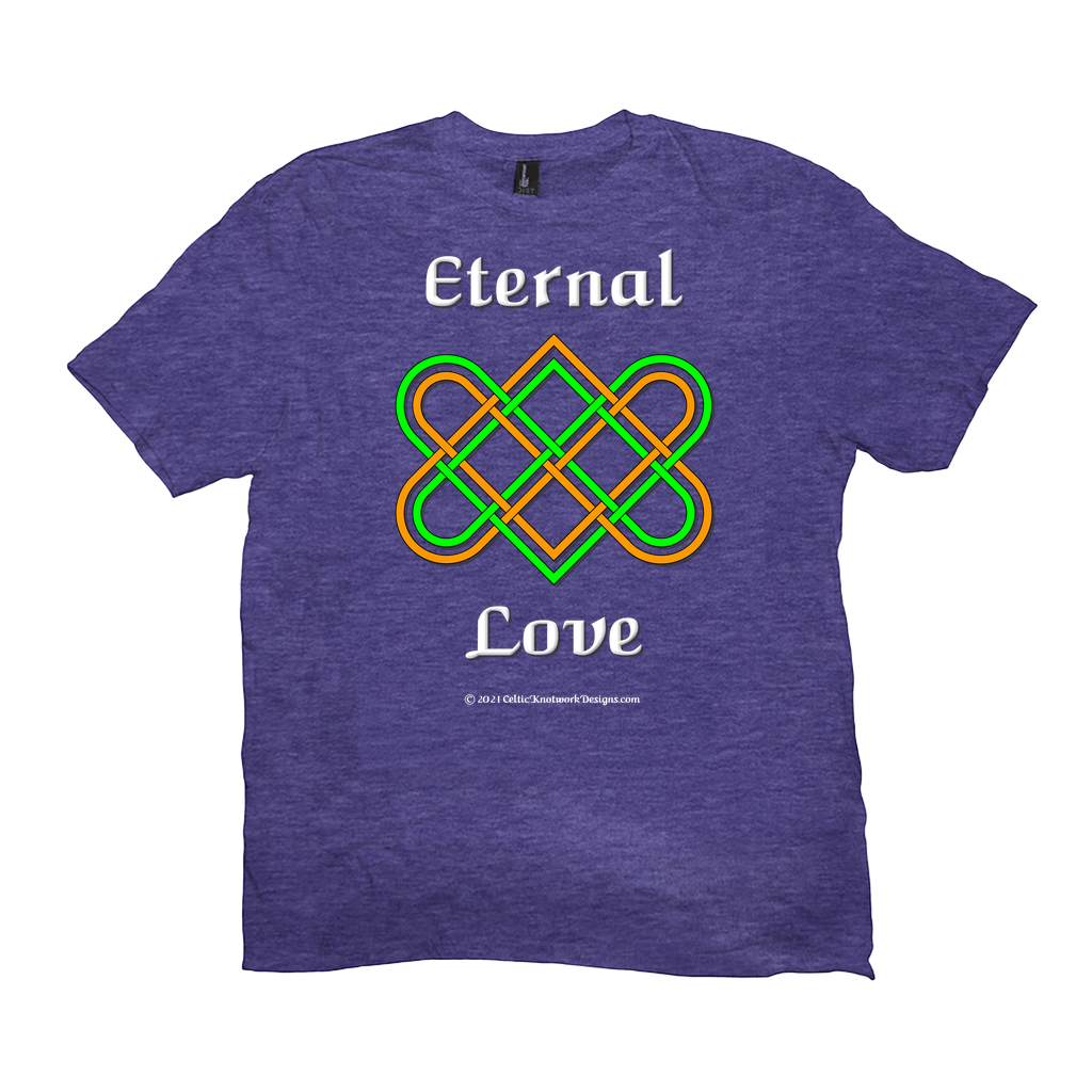 Eternal Love Celtic Heart Knot heather purple t-shirt